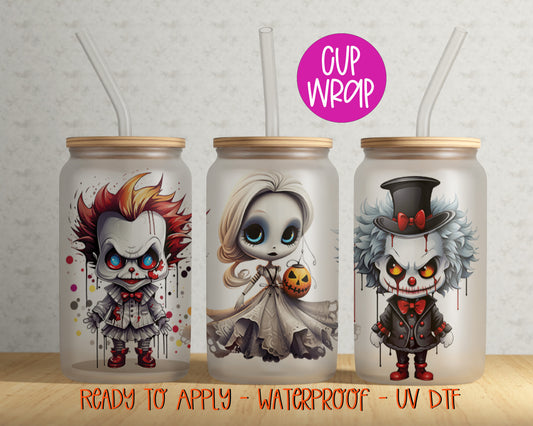 Scary Creatures Halloween Tumbler Wrap UVDTF | DTF144