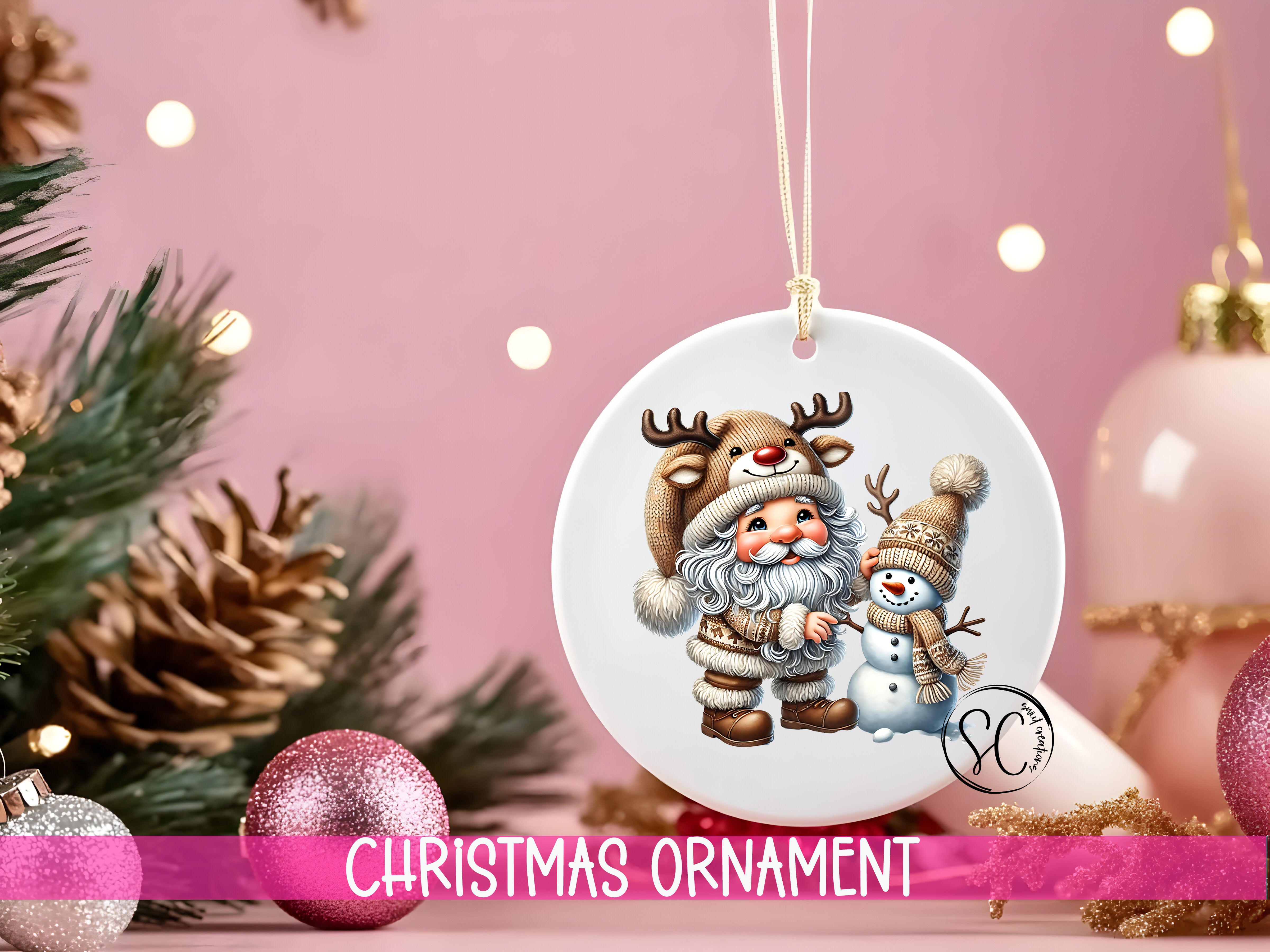 Santa Personalized Christmas Ornament O1101