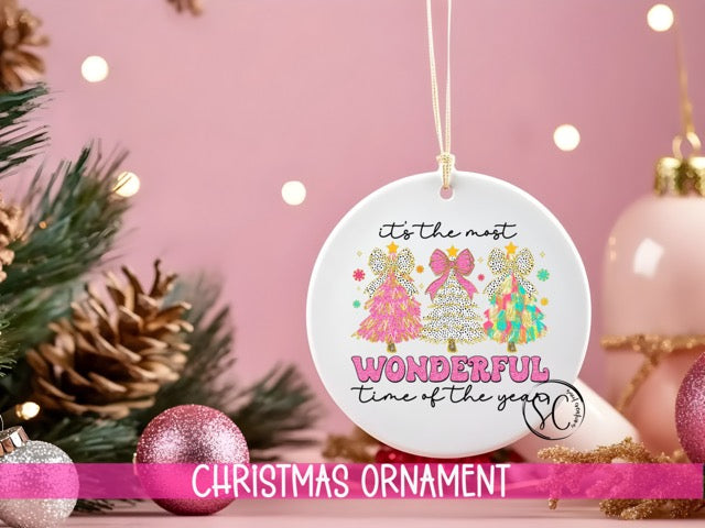 It's The Most Wonderful Time of the Year  Personalized Christmas Ornament O1206