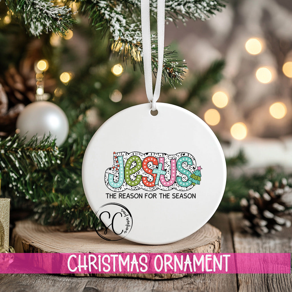 Jesus is The Reason For the Season Personalized Christmas Ornament O1211