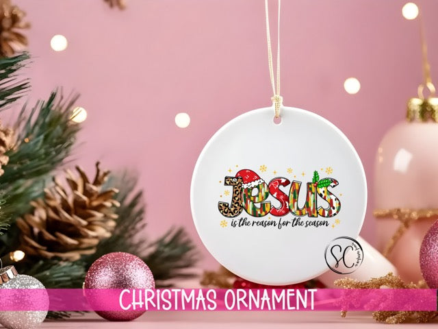 Jesus is The Reason For the Season Personalized Christmas Ornament O1237