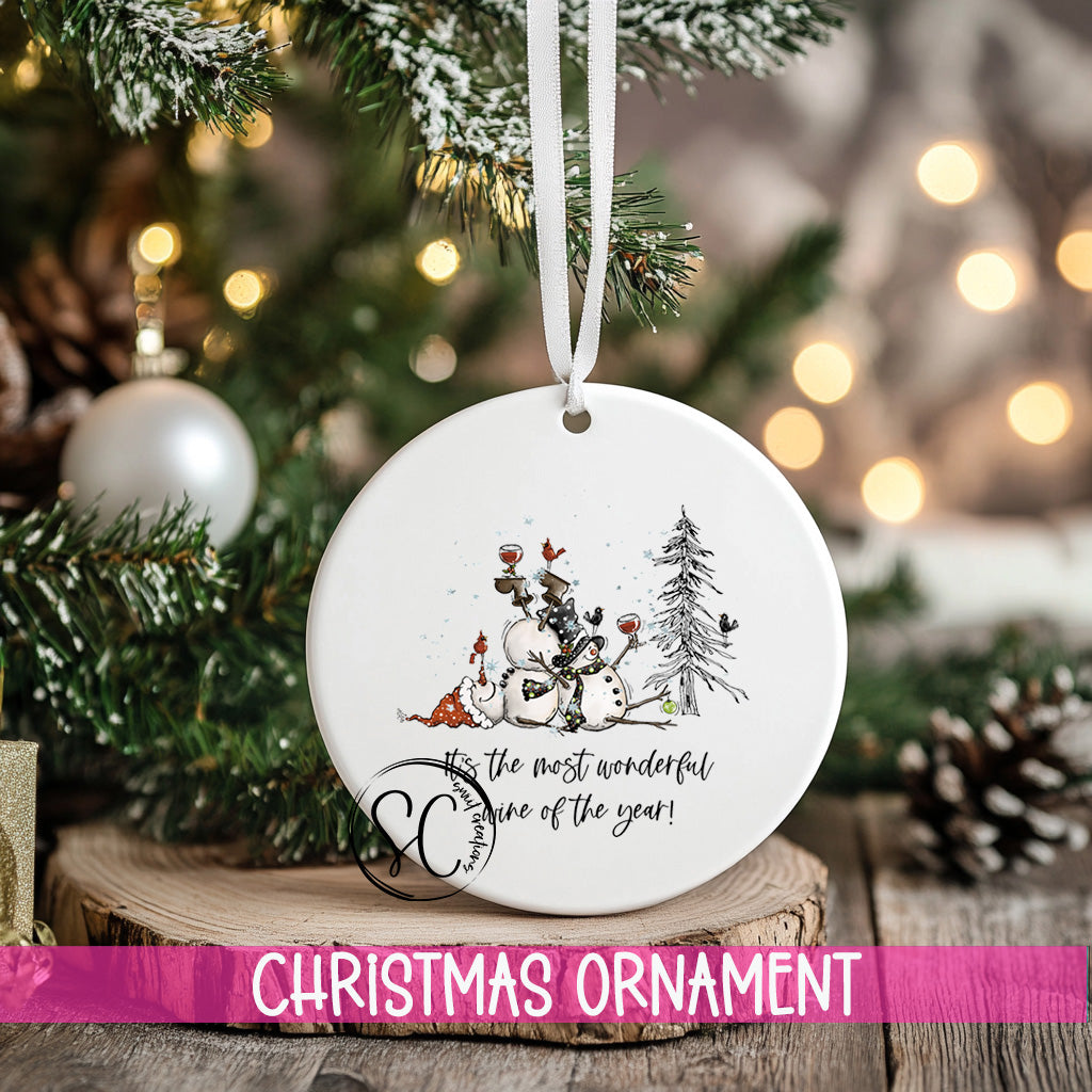 It's The Most Wonderful Wine of the Year  Personalized Christmas Ornament O1245