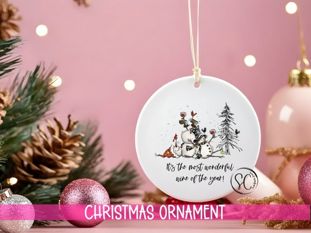 It's The Most Wonderful Wine of the Year  Personalized Christmas Ornament O1245