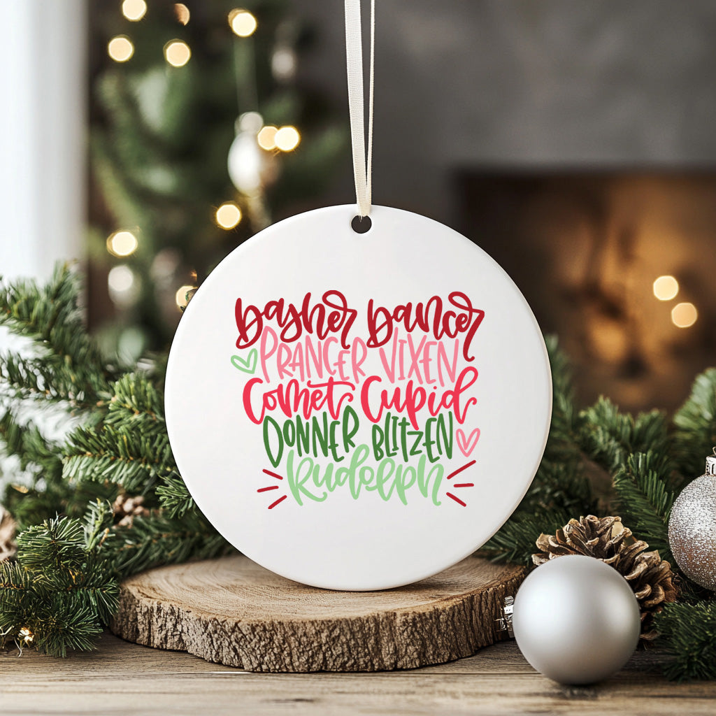 Reindeer Names Personalzied Gift