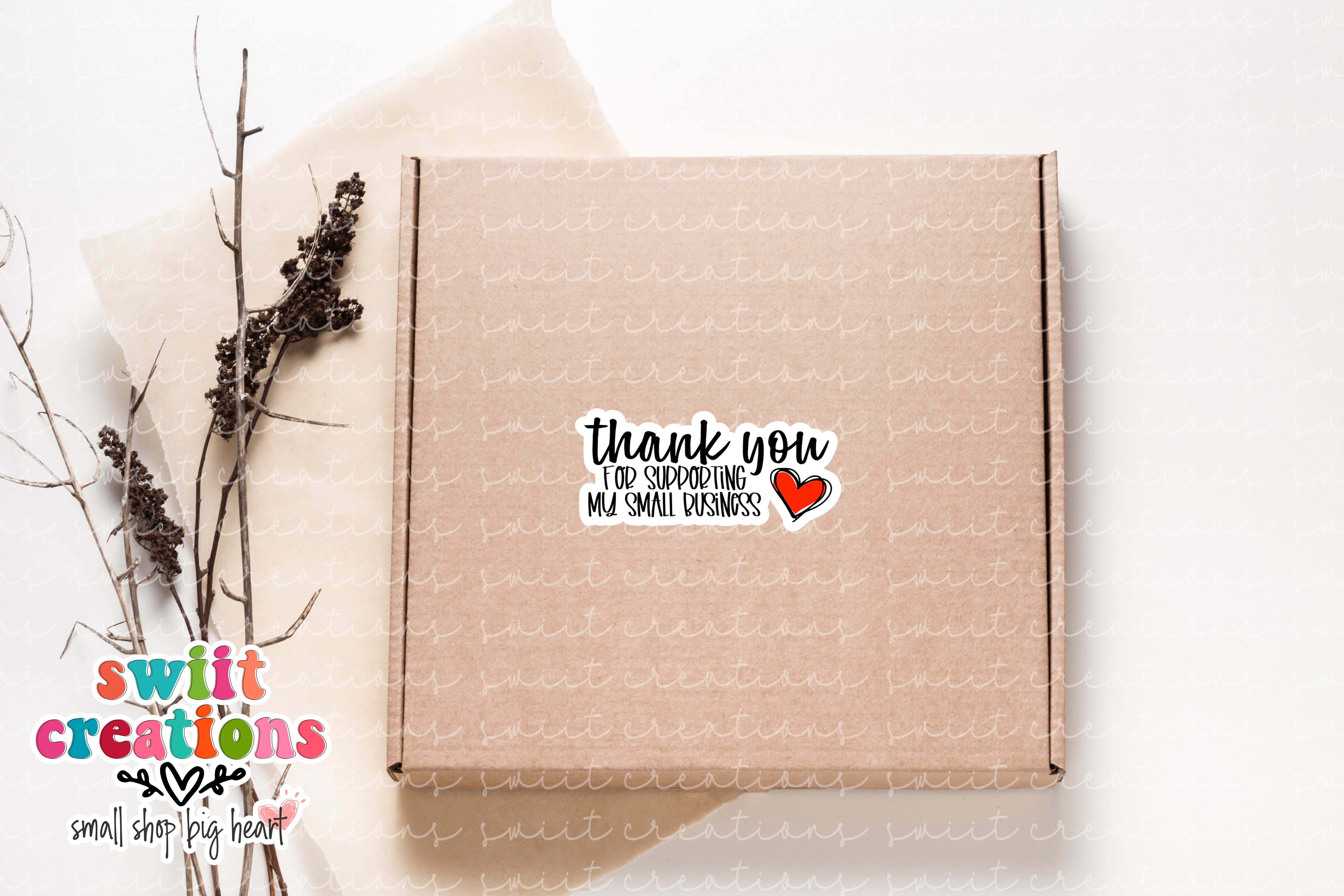 Thank You For Supporting My Small Business Sticker (SB05)