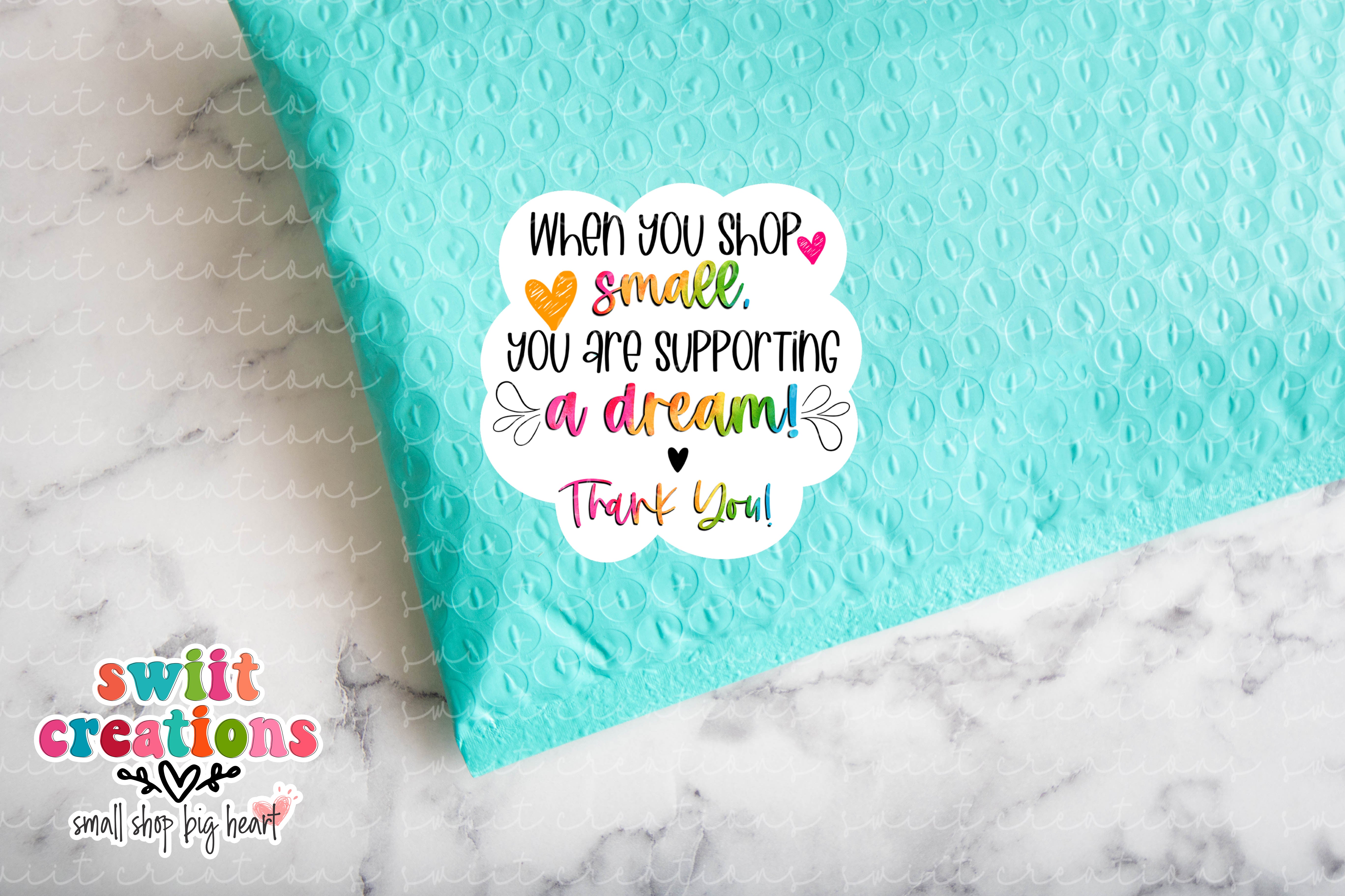 Thank You for Shopping Small Sticker (SB21)