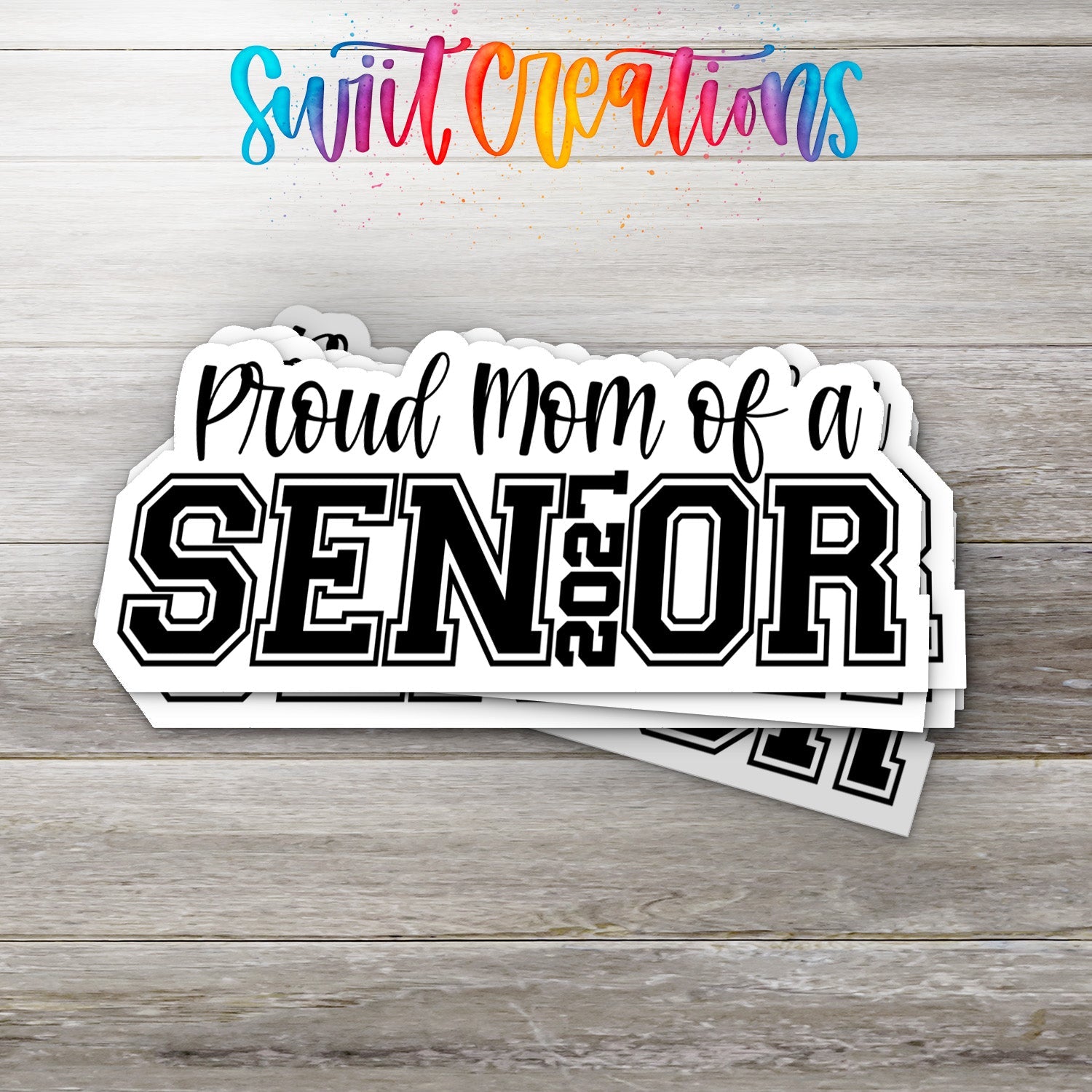 Proud Mom of a 2027 Senior waterproof vinyl sticker stack