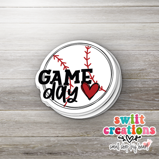 Baseball Game Day Vibes Sticker (SS384) | SCD340