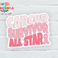Cancer Survivor All Star Waterproof Sticker  (SS684)