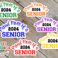 Proud Mom of a 2024 Senior Waterproof Sticker - Different Color Options Available (SS719)