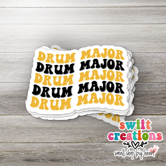 Drum Major Sticker Black and Gold (SS720) | SCD720