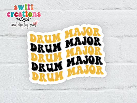 Drum Major Sticker Black and Gold (SS720) | SCD720