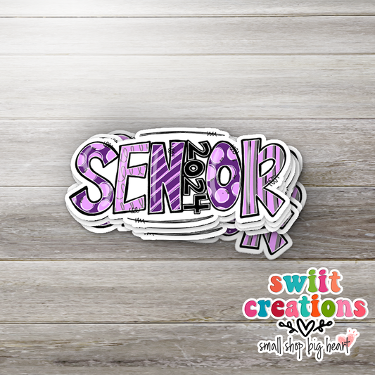 Senior 2024 Purple Sticker (SS731) | SCD731