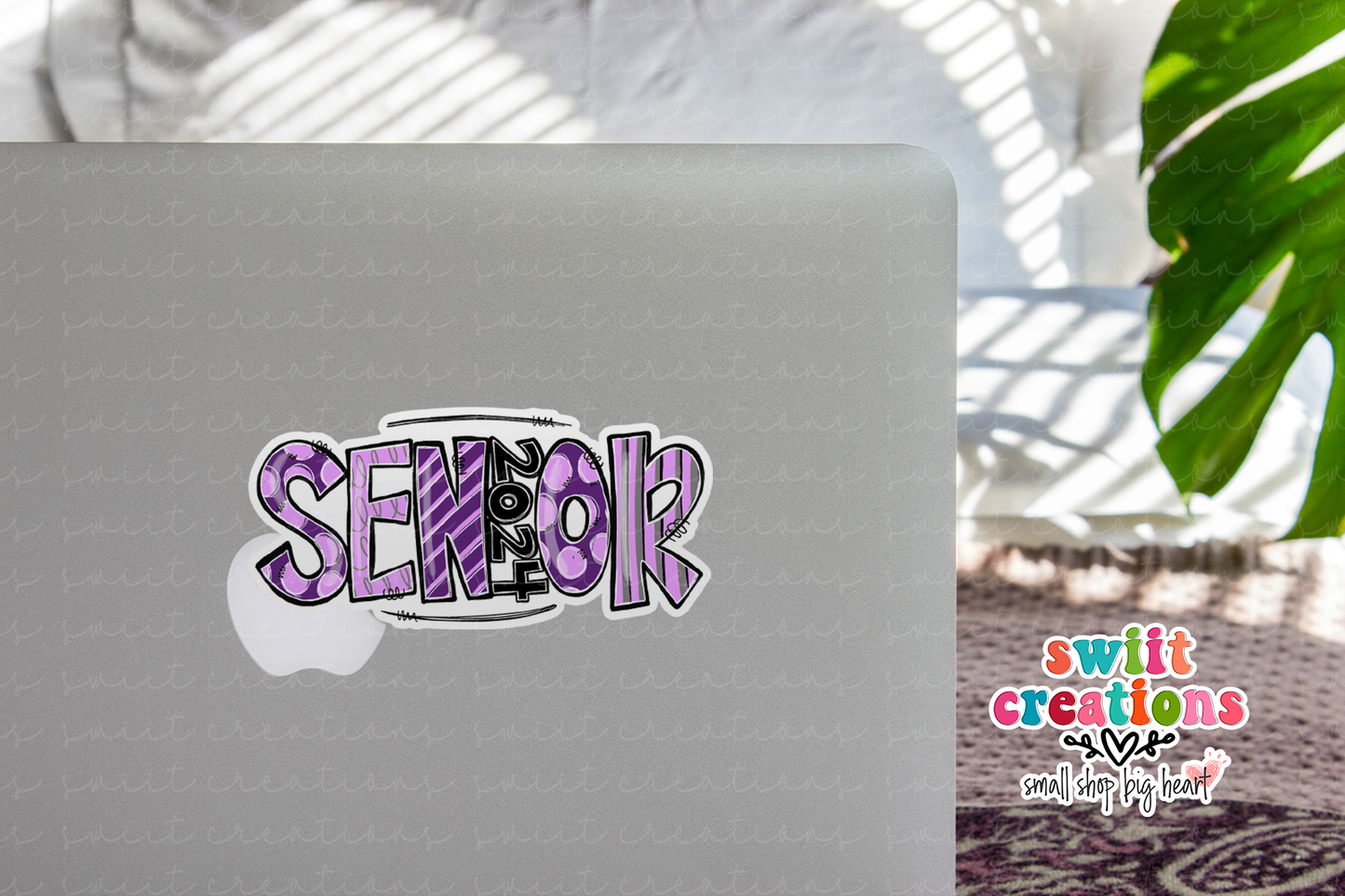 Senior 2024 Purple Waterproof Sticker  (SS731) | SCD731