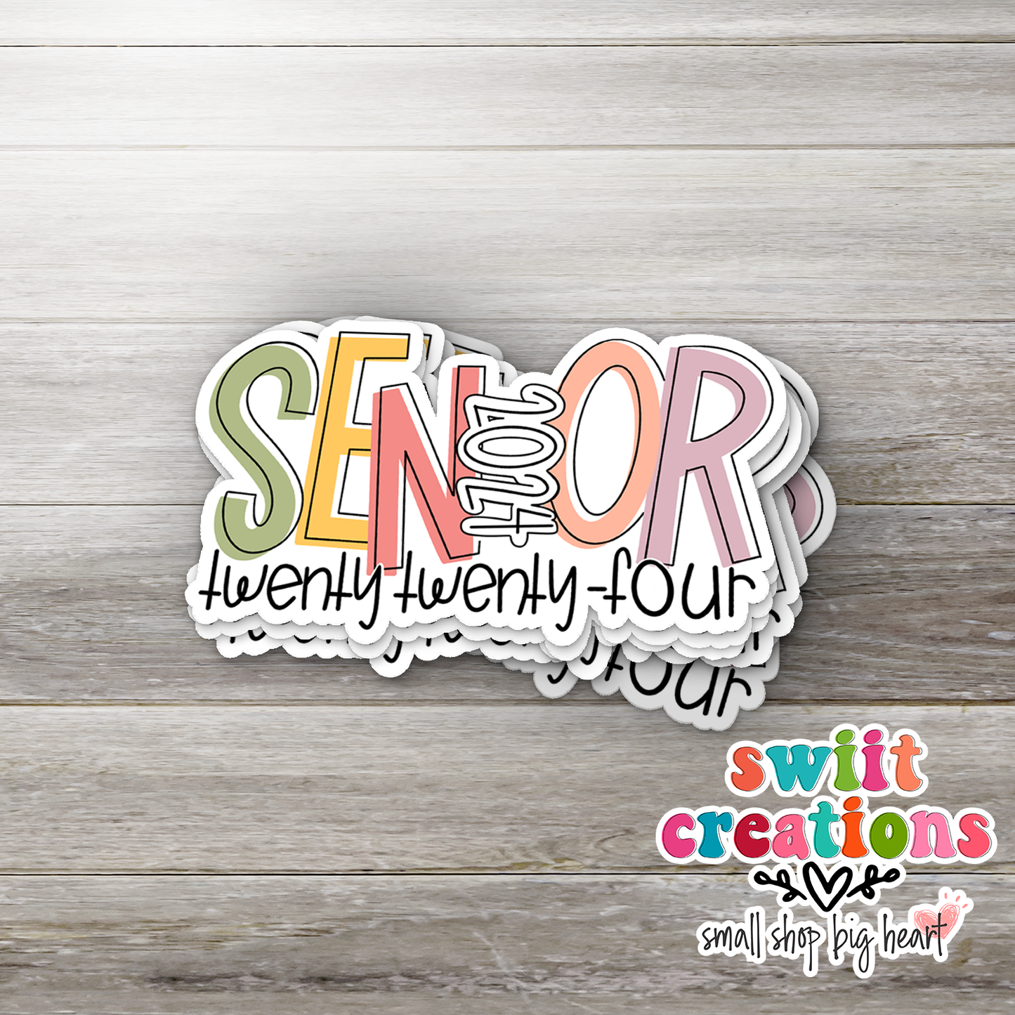 Senior 2024 Sticker Colorful (SS732) | SCD732