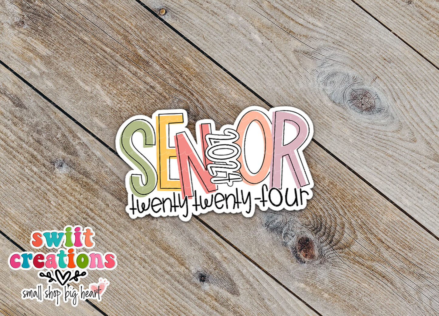 Senior 2024 Waterproof Sticker Colorful (SS732) | SCD732