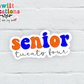Senior 24 Sticker Orange and Blue (SS733) | SCD733