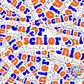 Senior 24 Waterproof Sticker Orange and Blue (SS733) | SCD733