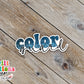 Color Guard Blue Glitter Waterproof Sticker  (SS739)