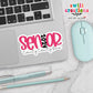 Senior 2024 Pink Waterproof Sticker SS742