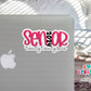 Senior 2024 Pink Waterproof Sticker SS742