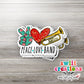 Peace Love Trumpet Waterproof Sticker (SS747)
