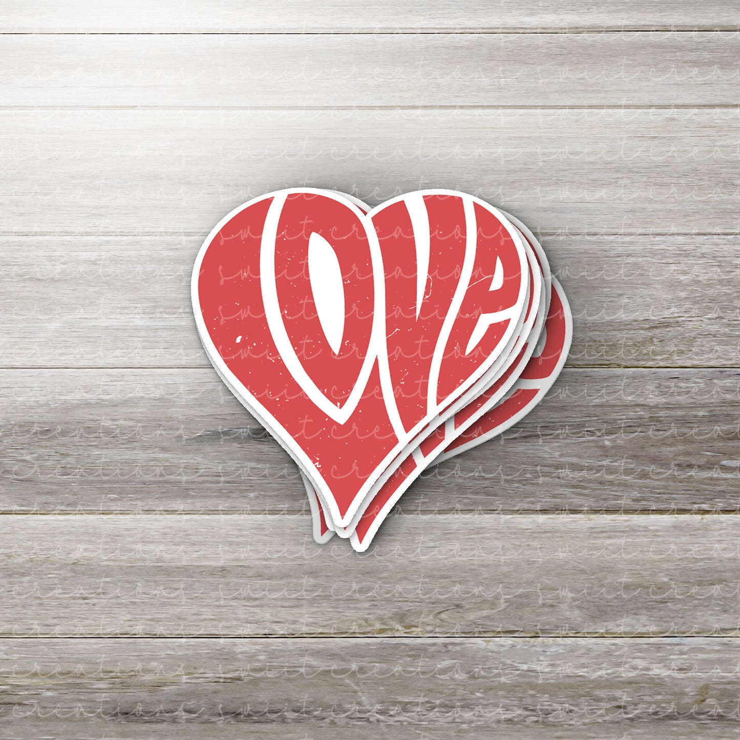 Love Heart Waterproof Sticker  (SS813)