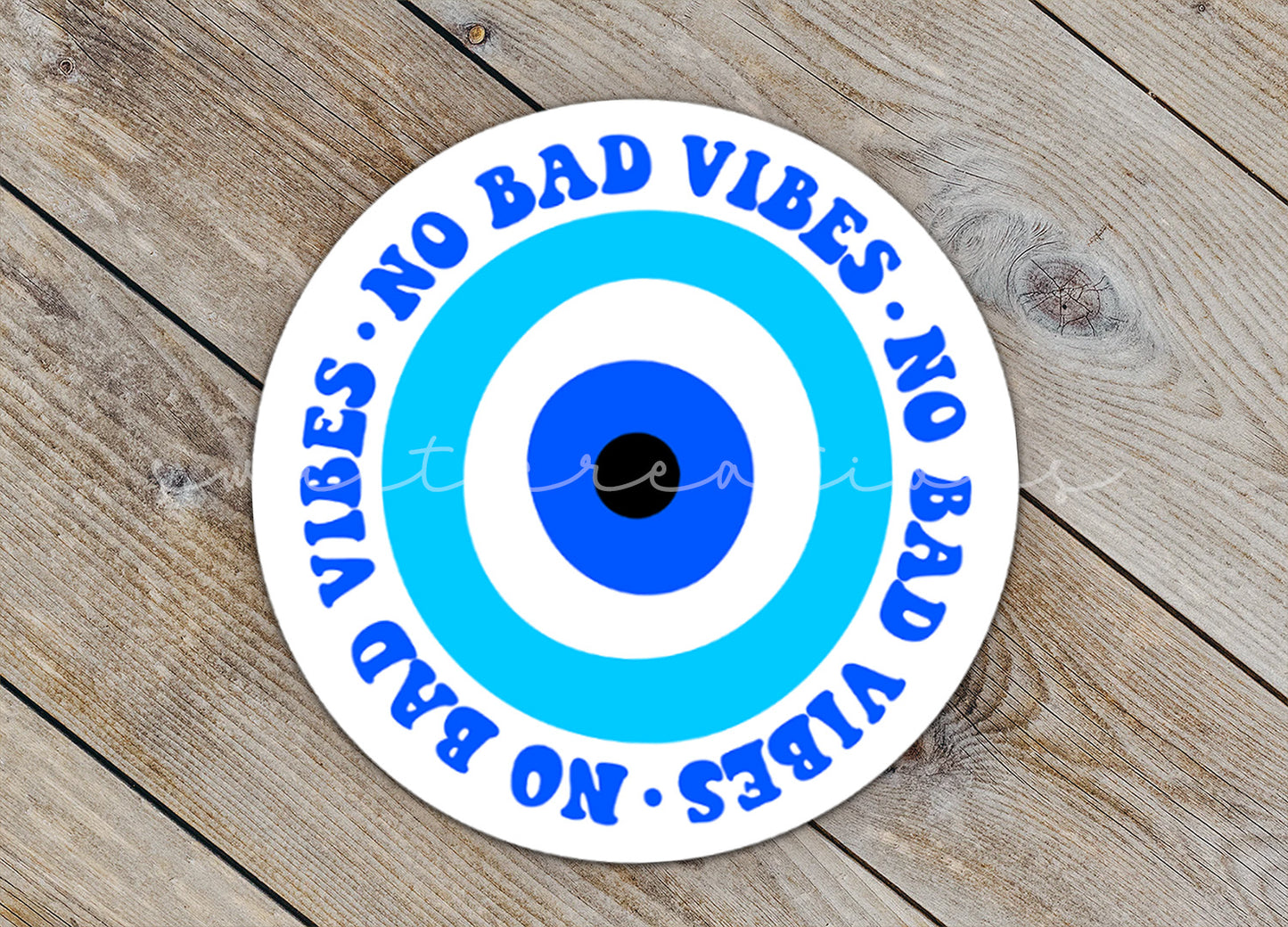 No Bad Vibes Evil Eye Sticker (SS830)
