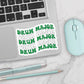 Drum Major Sticker Green and White (SS836)