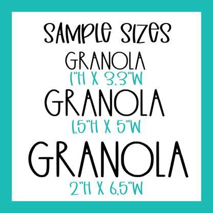 Kitchen Pantry Decal Spice Jar Labels Organizational Labels | Font 10