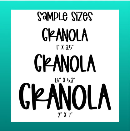 Kitchen Pantry Decal Spice Jar Labels Organizational Labels | Font 11