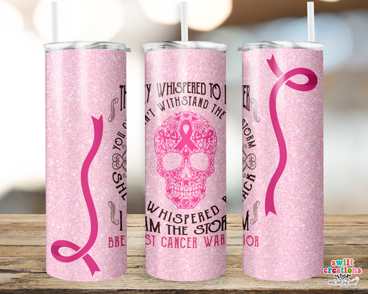 Breast Cancer Warrior 20oz Insulated Tumbler (T513)