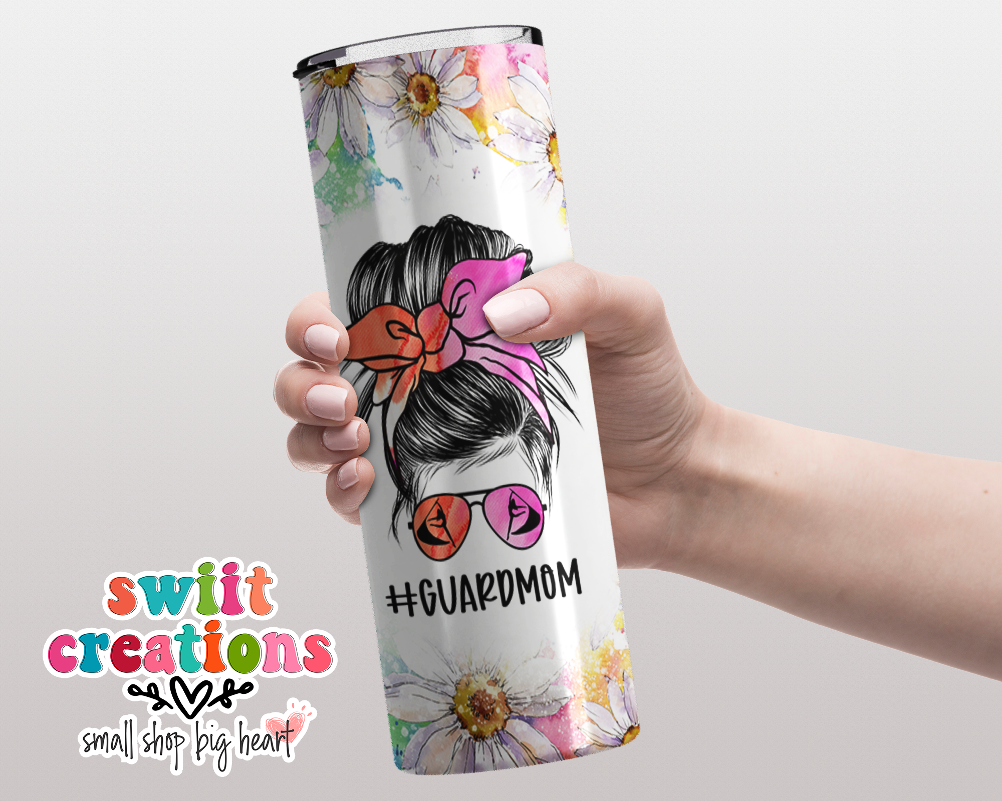 Guard Mom Floral Tumbler (T523)