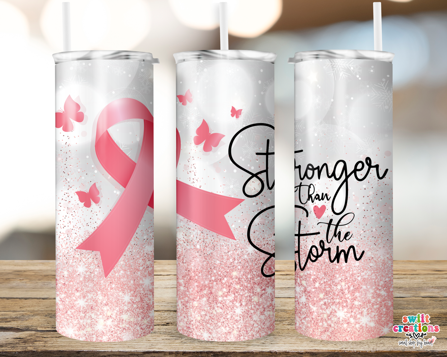 Stronger Than The Storm 20oz Insulated Cancer Tumbler (T527)