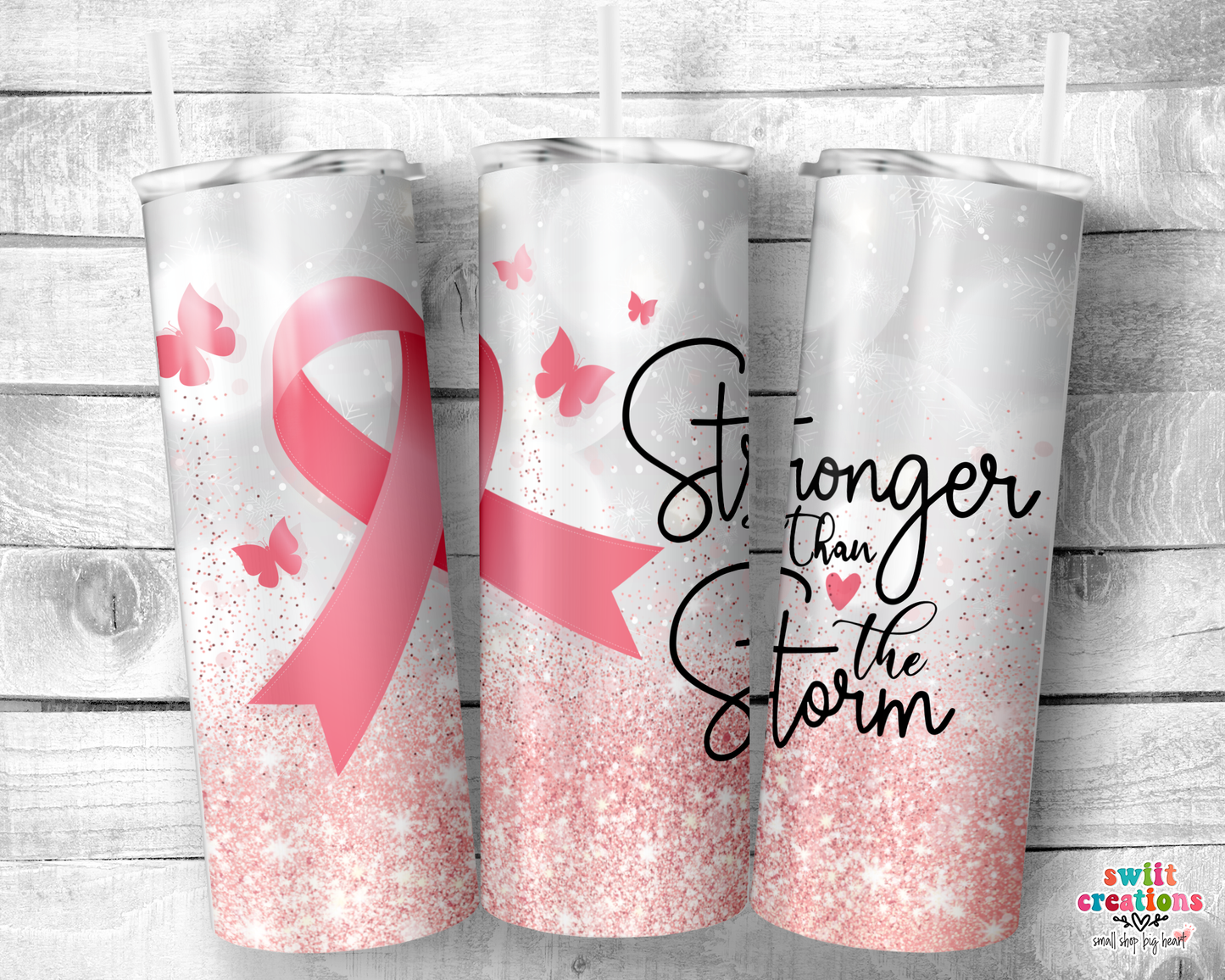 Stronger Than The Storm 20oz Insulated Cancer Tumbler (T527)