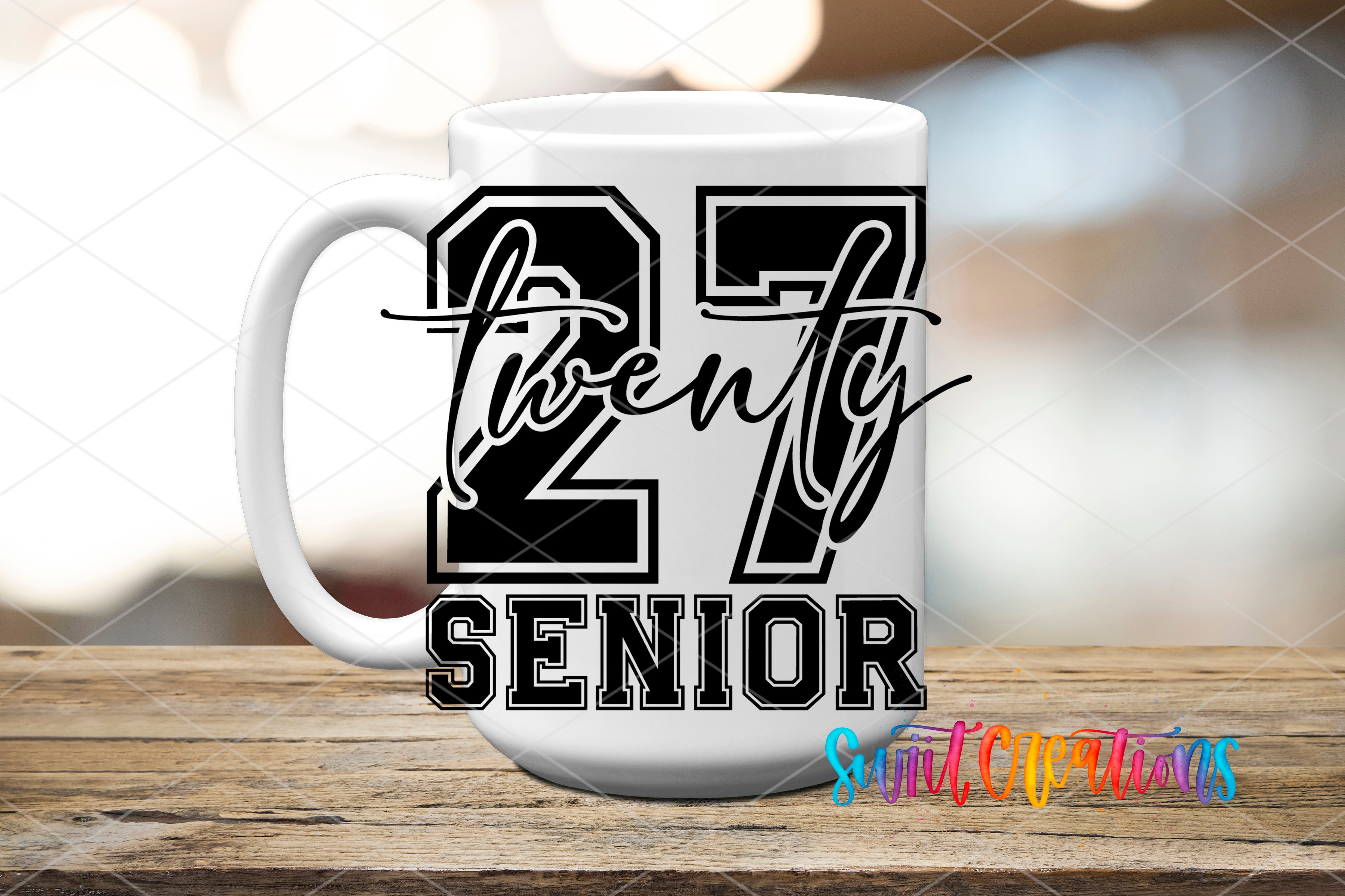 2027 Senior UV DTF transfer ceramic mug mockup