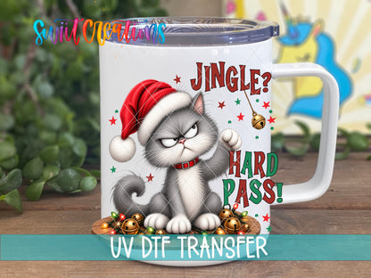 Jingle Hard Pass design on handled mug