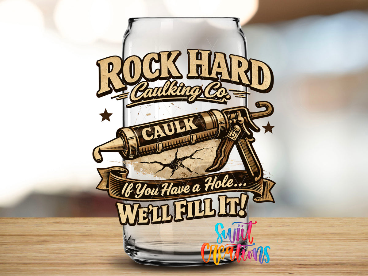 Close view of Rock Hard Caulking Co transfer