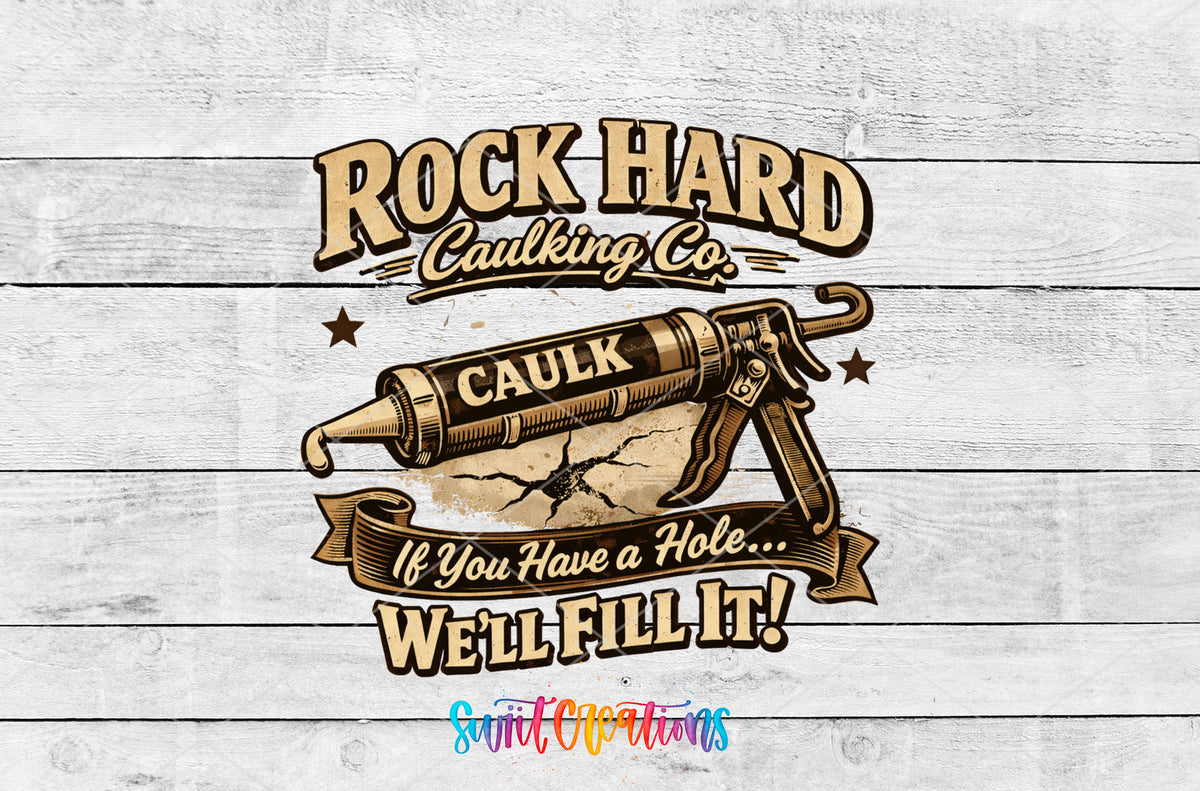 Retro caulk gun artwork