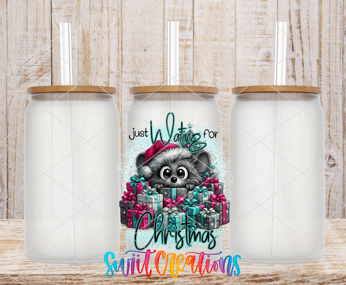 Just Waiting for Christmas design on tumbler