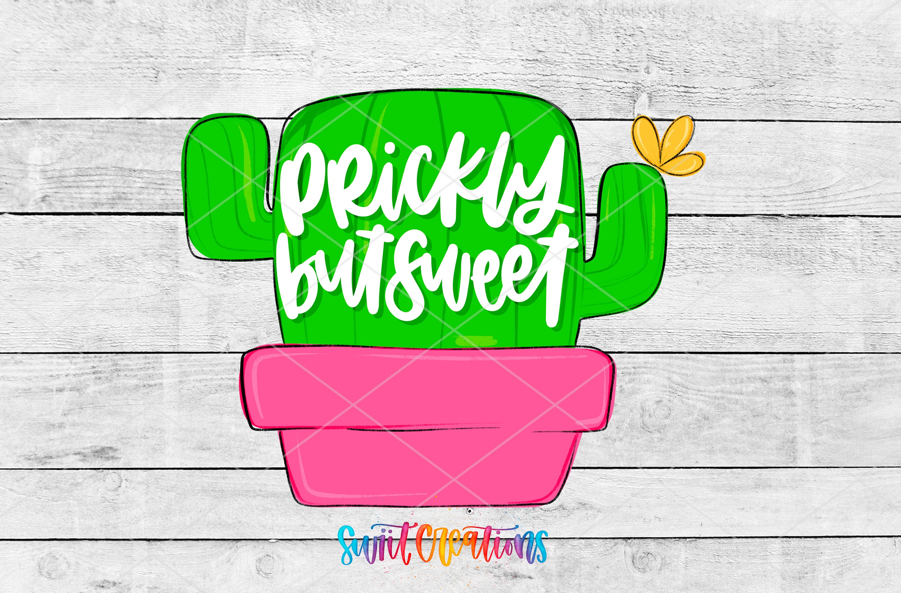 a cactus with the words prick's bushweed on it
