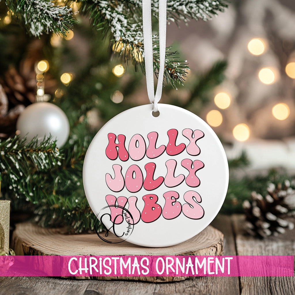 a christmas ornament hanging from a tree