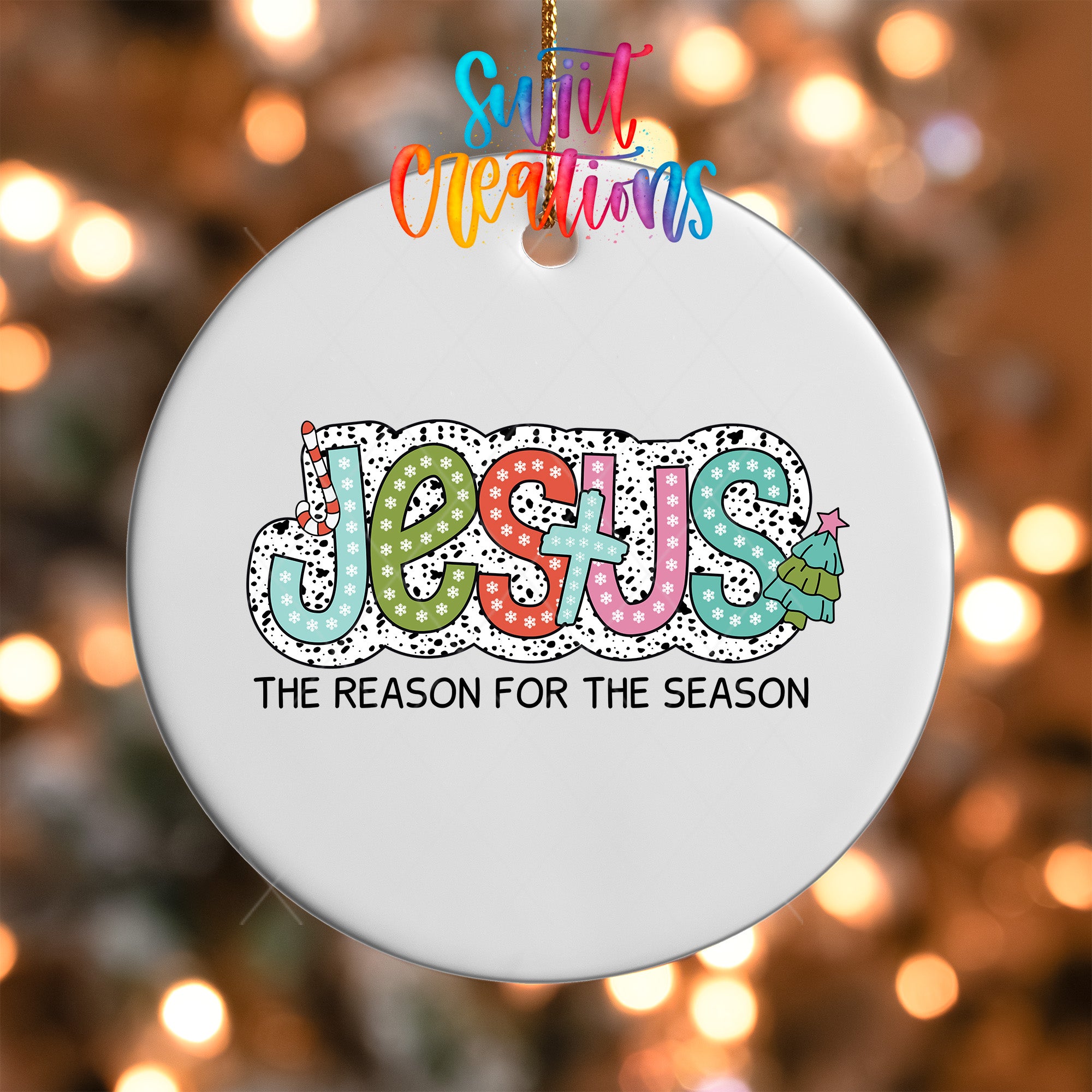 Jesus is the Reason for the Season Christmas UV DTF Ornament Transfer | O-1211