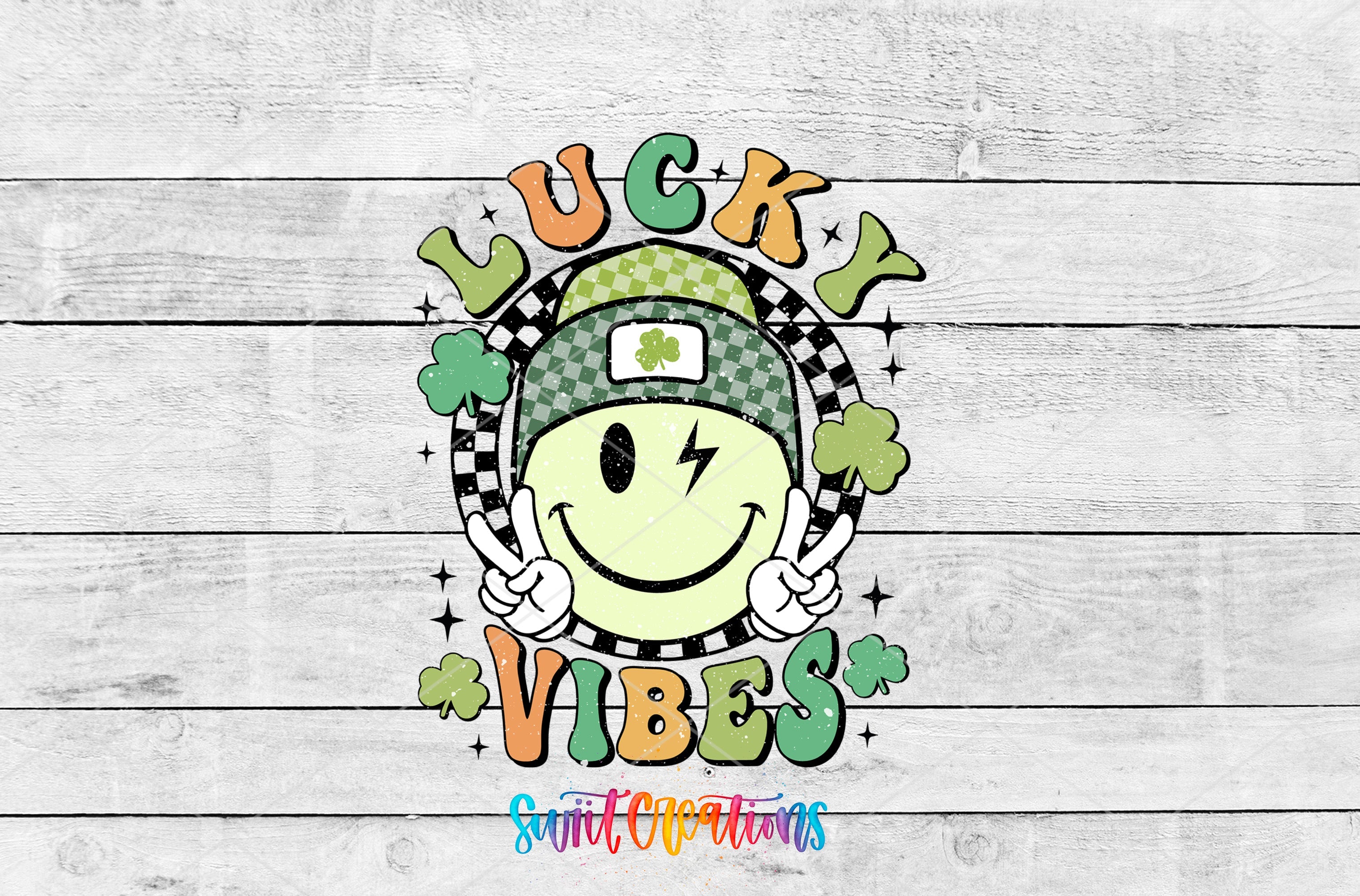 a wooden wall with the words luck vibes on it