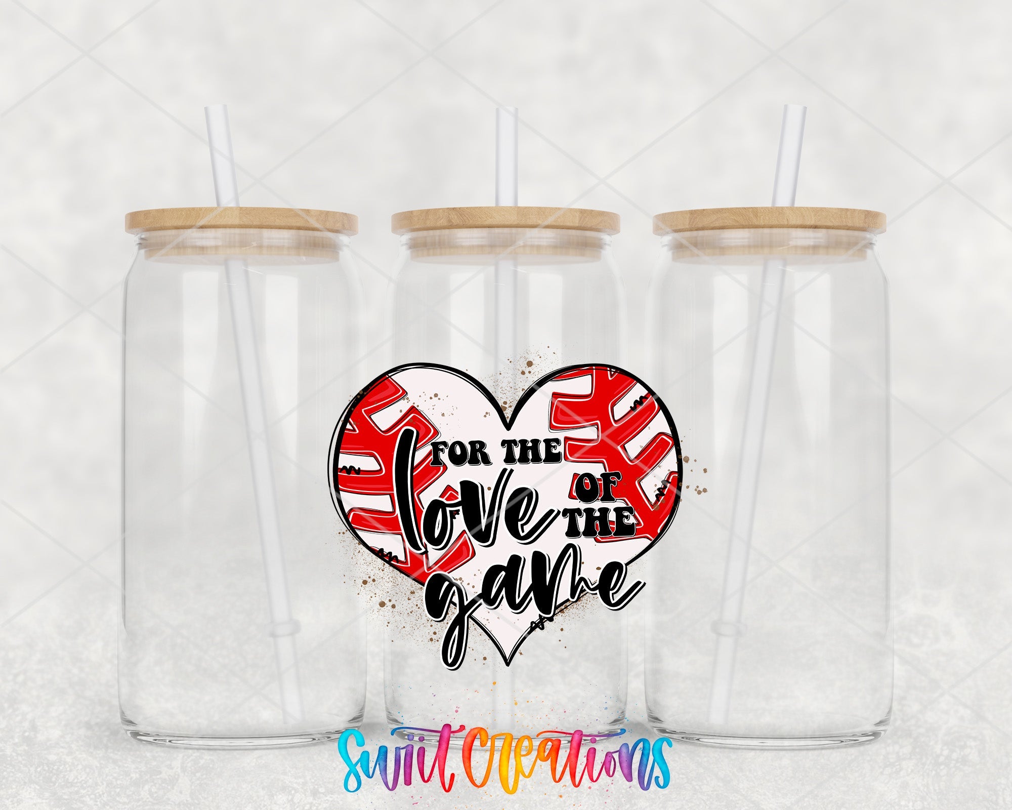 two clear cups with straws in the shape of a heart