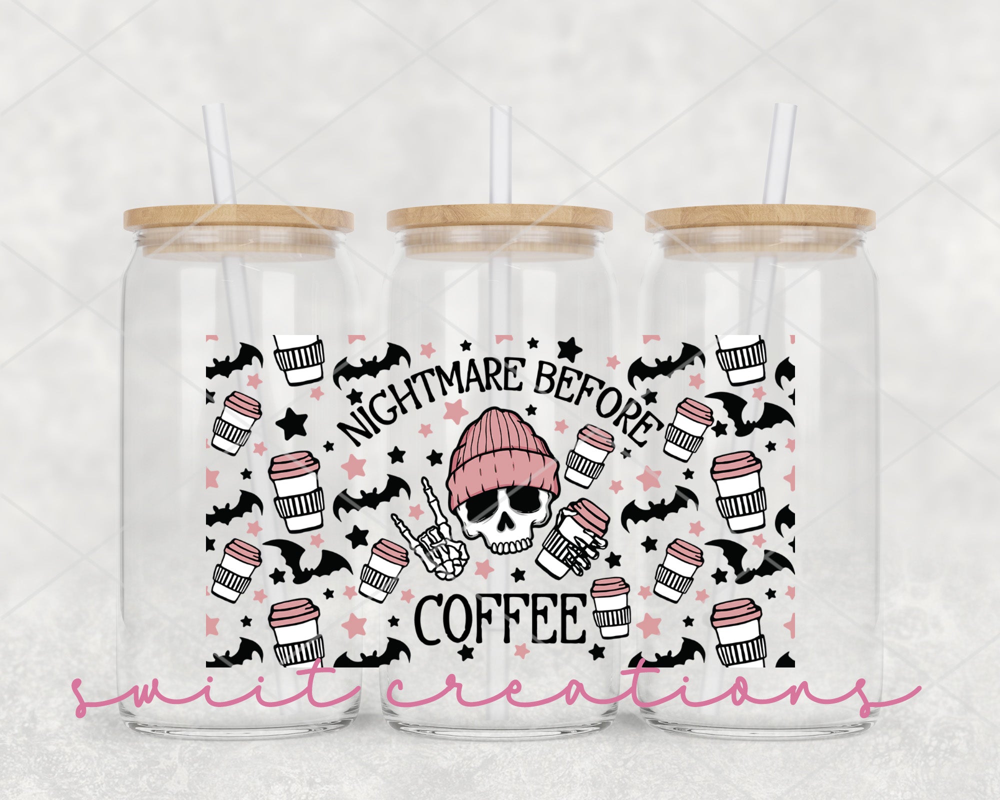 a couple of glass jars filled with coffee