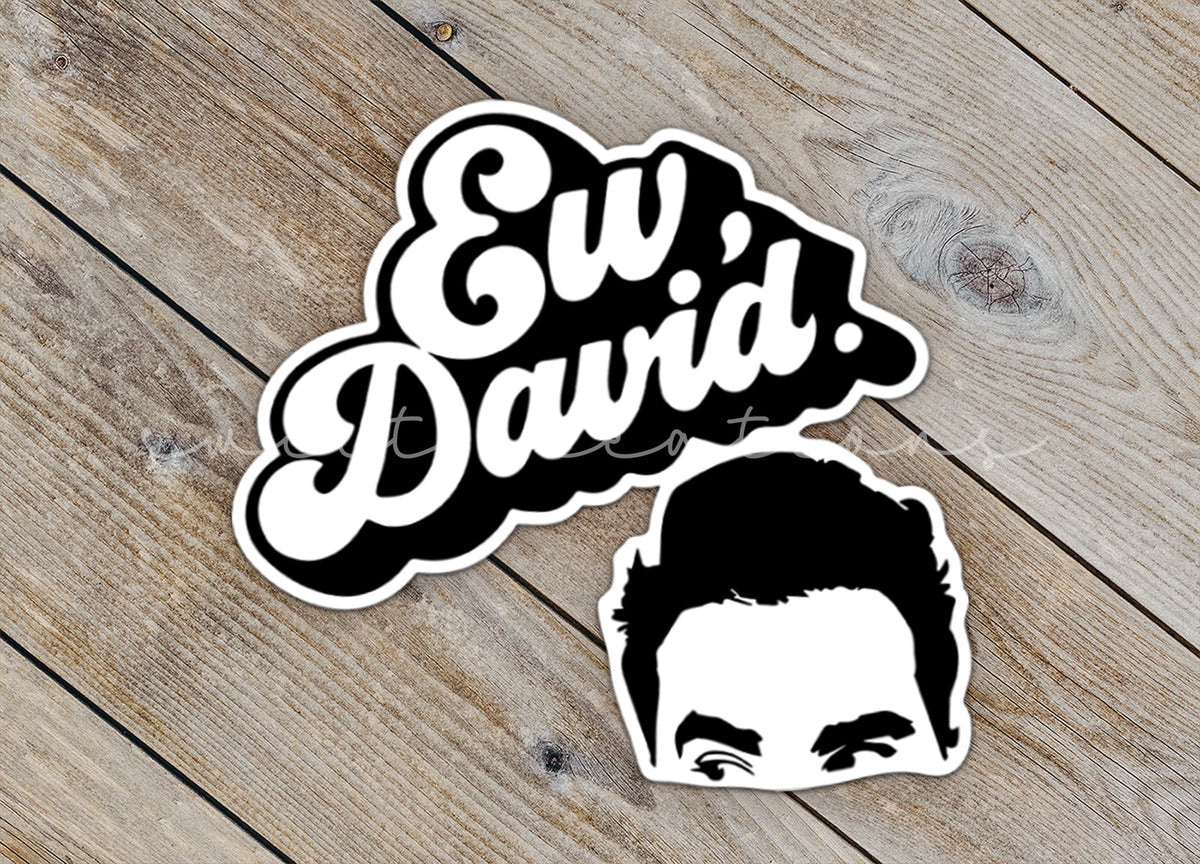 a sticker with a picture of a man's face on it