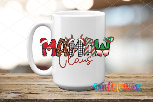 a white coffee mug with the word mama on it