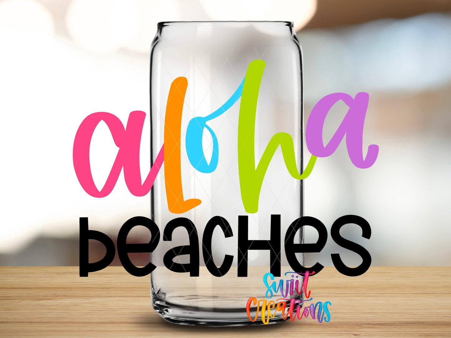 Aloha Beaches UV DTF Decal | Funny Tropical Summer Tumbler Decal | UV707 - Swiit Creations
