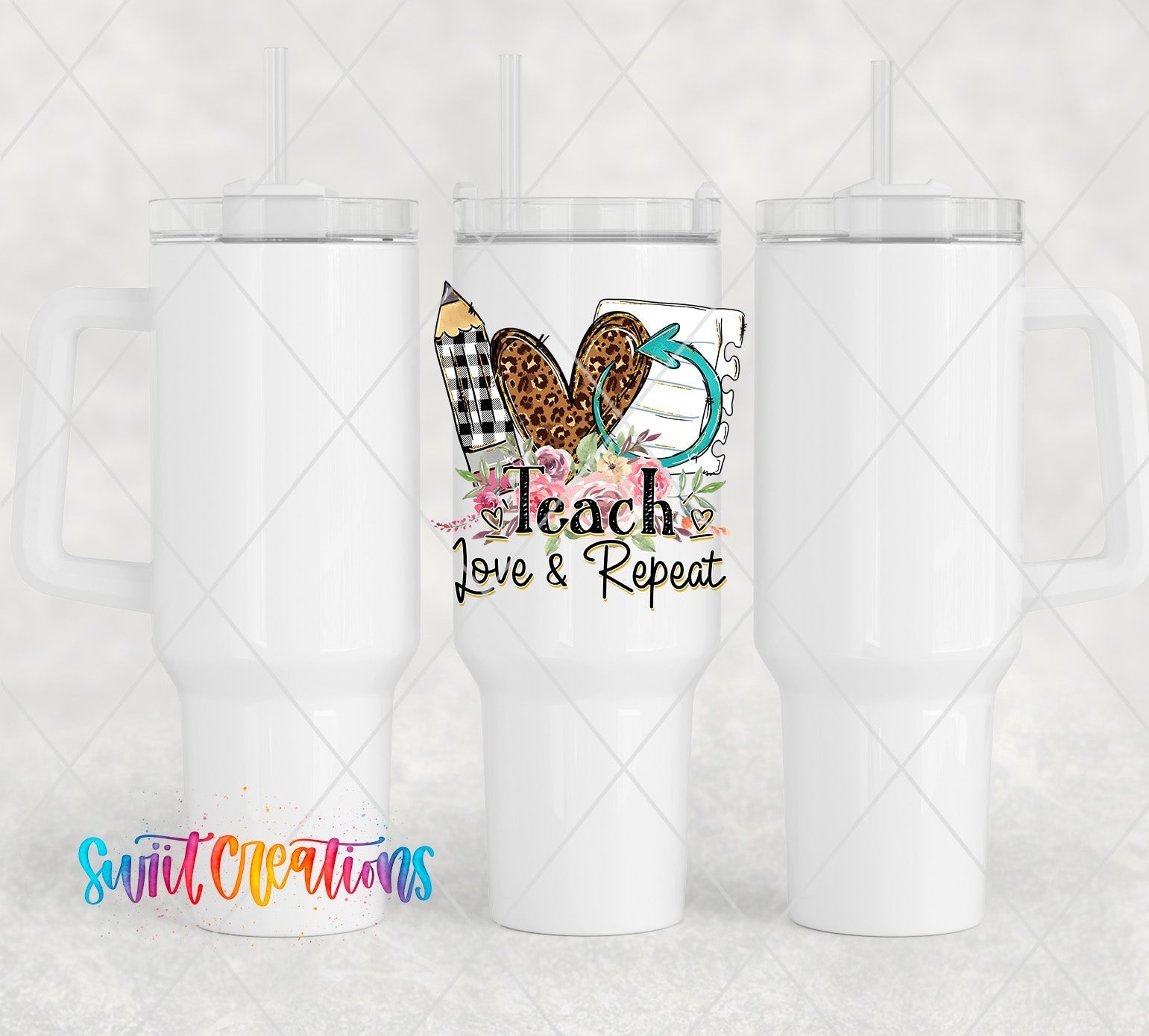 a couple of white coffee mugs sitting next to each other